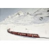 Tableau train dans la neige