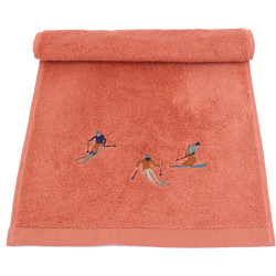 Après ski novelty guest towel - Rose thé