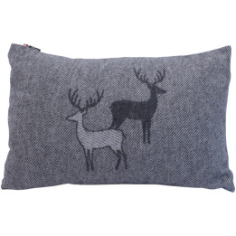 Grey deer couple cushion