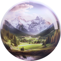 Bulle paradis alpin impression sur dibon - 40