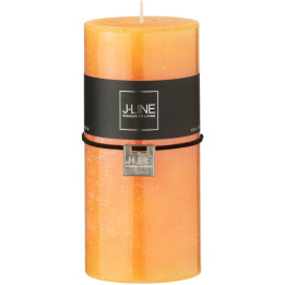 Orange cylindrical candle