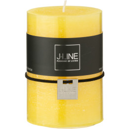 Yellow cylindrical candle