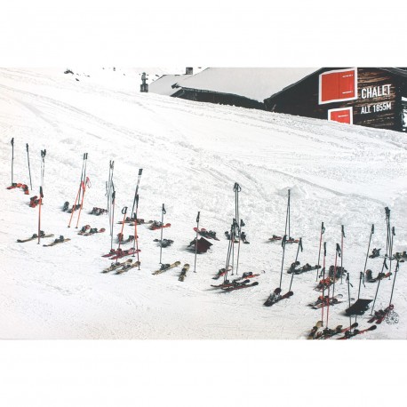 Tableau skis aux pieds