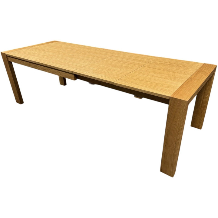 Table perla avec allonges integrées perla