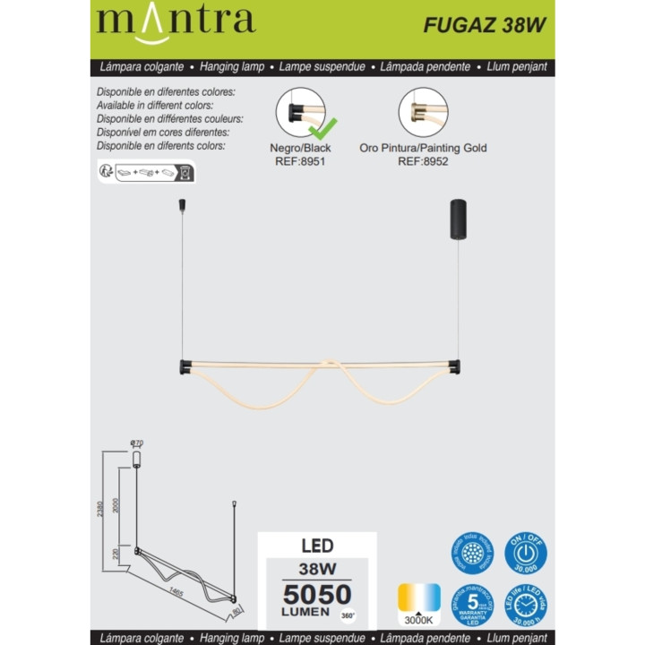 Suspension led fugaz