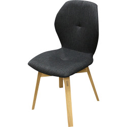 Mood Chair with Rounded Back and Seat - Hip hop anthracite | Chêne e11