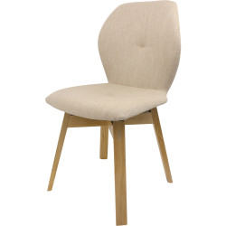 Mood Chair with Rounded Back and Seat - Hip hop beige | Chêne e17