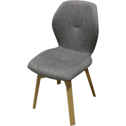 Mood Chair with Rounded Back and Seat - Hip hop grey | Chêne e17