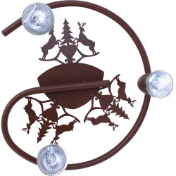Spot plafonnier spirale - Rouille coeur cerf sapin
