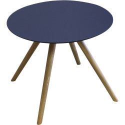 Coffee table oak legs and fenix top - Fenix blue | 50x40