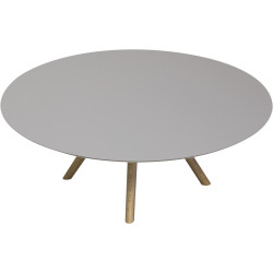 Coffee table oak legs and fenix top - Fenix beige arizona | 80x30