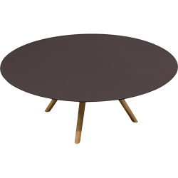 Coffee table oak legs and fenix top - Fenix cacao | 80x30