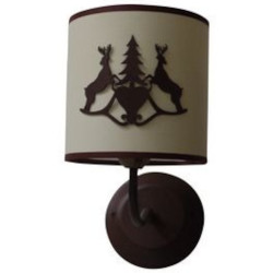 Applique allos rouille - Coeur cerf sapin
