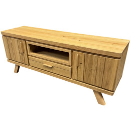 Havane solid oak TV unit 2 doors 1 drawer