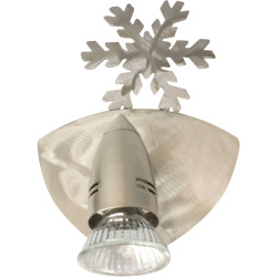 Spot 1 lampe acier brossé - Flocon | Sans interrupteur