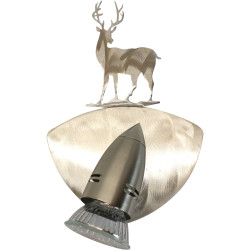 Spot 1 lampe acier brossé - Cerf | Avec interrupteur