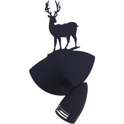 Faretto 1 luce nero - Cerf | Sans interrupteur