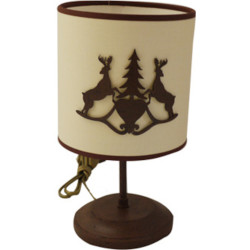 Allos rust table lamp - Coeur cerf sapin | 15x27