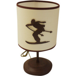 Allos rust table lamp - Skieur schuss | 15x27