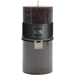Bougie cylindrique marron/noir - 7x15