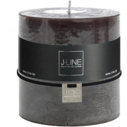 Bougie cylindrique marron/noir - 10x10