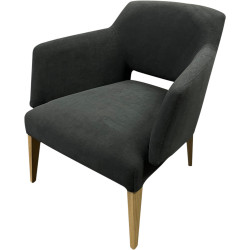 Fauteuil avec accoudoir lena - Mystic 15 anthracite