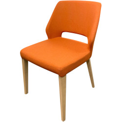 Sedia Lena - Orlando orange | Pieds chene e11