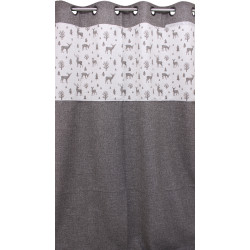 Nendaz stag curtain - Marron bandeau beige