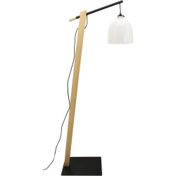 Sacha floor lamp with glass shade - Abat jour clochette blanc