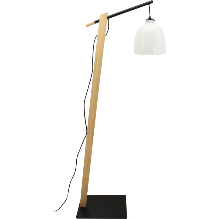 Lampadaire sacha abat jour verre