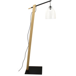 Sacha floor lamp with glass shade - Abat jour clochette trans