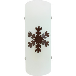 Applique edelweiss rouille avec tube en verre - Flocon