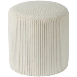 Pouf in velluto a coste - White