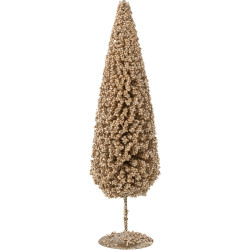 Petit sapin perles dorées - 10x38