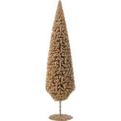 Petit sapin perles dorées - 14x54