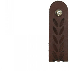 Pomello in pelle traforata - Cognac