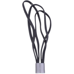 Magnetic double ring curtain tieback - Anthracite