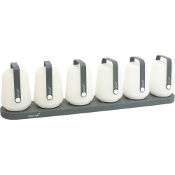 Set de 6 lampes balad 12 cm avec chargeur - Gris orage