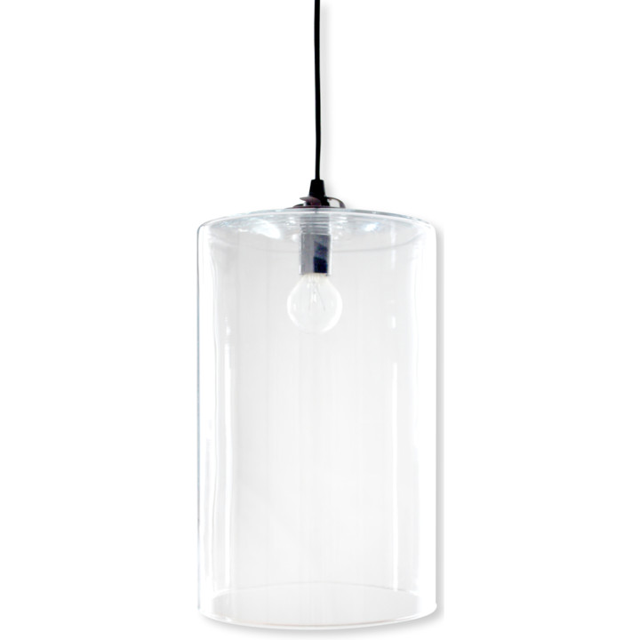 Suspension 1 lampe abat jour verre king size