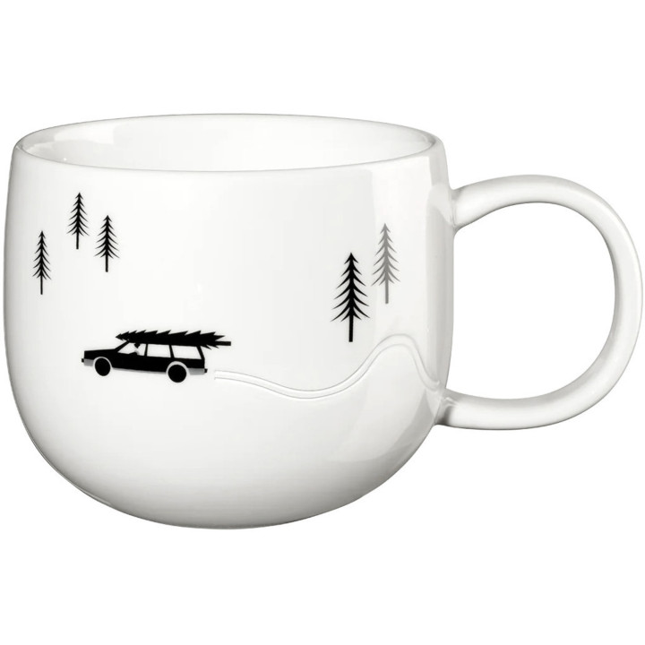 Skidding Xmas mug
