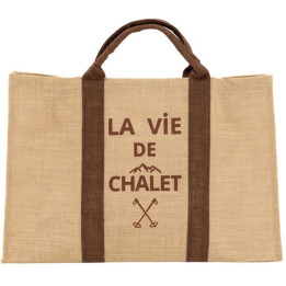 Borsa per legna in juta chalet