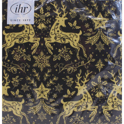 Paquet serviettes christmas ornaments - Black gold