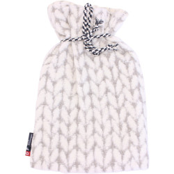 Small motif hot water bottle - Ecru
