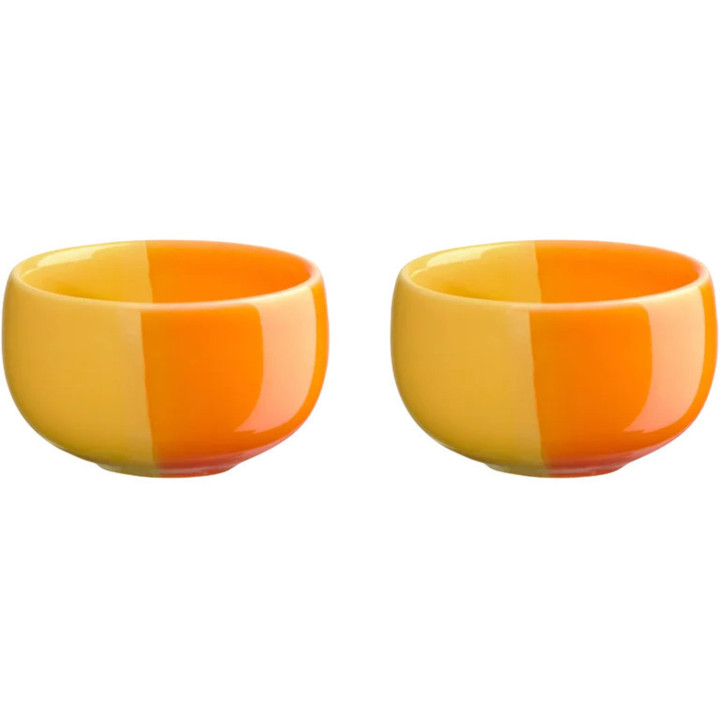 Set of 2 orange egg cups