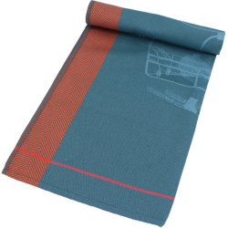 Torchon jacquard Passe-montagne - Bleu