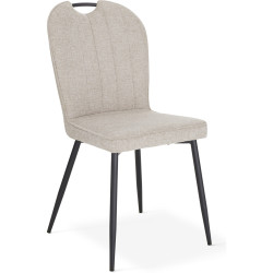 Sedia gambe in metallo Salomé - Beige