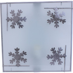 Plafoniera quadrata fiocco di neve new - Acier brossé