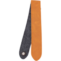 Belt magnetic curtain tie-back in faux leather - Camel