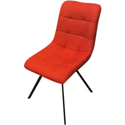 Sedia imbottita funky con gambe in metallo - T23 rouge