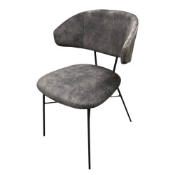 Chaise toro pieds métal - 55x81x60 | Avec accoudoirs